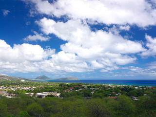 ハワイ、オアフ島、ホノルル、遠くに見えるココヘッド