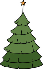 Christmas Tree, Christmas pine tree vector illustration