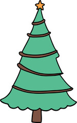 Christmas Tree, Christmas pine tree vector illustration