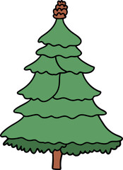 Christmas Tree, Christmas pine tree vector illustration