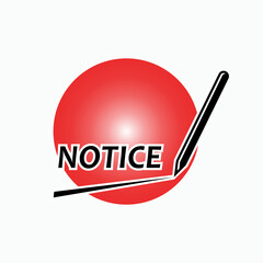 Notice Illustration. Reminder Symbol - Vector.