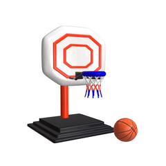 Basketball icon isolated 3d render illustration