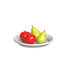 Breakfast fruits Icon Isolated 3d render Illustration