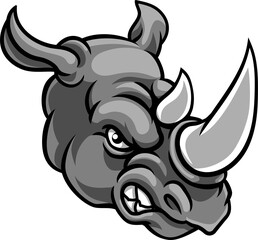 Rhino Angry Sports Mascot