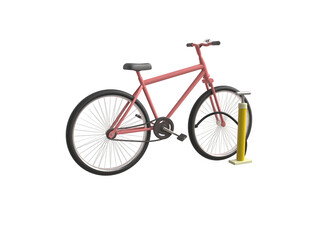 Fototapeta premium Bicycle icon Isolated 3d render Illustration
