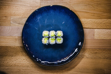 sushi on plate