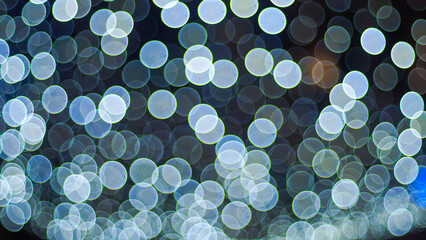 Bokeh intense généré par des guirlandes de décoration de Noël