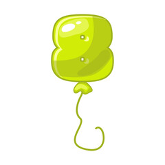 Cartoon balloon number 8 font kids numbers. Figure Eight