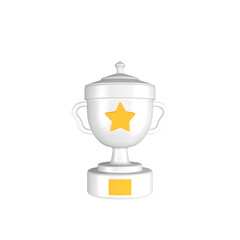 Trophy cup Icon Isolated 3d render Illustration