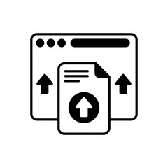 Data Upload icon in vector. Logotype