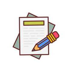 Content Writing icon in vector. Logotype