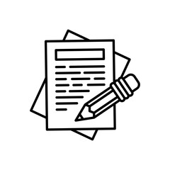 Content Writing icon in vector. Logotype