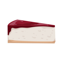 Cake pastries and cheesecakes. Vector illustrations of sweets isolated on white background.