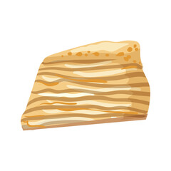 Cake pastries and cheesecakes. Vector illustrations of sweets isolated on white background.