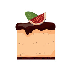 Cake pastries and cheesecakes. Vector illustrations of sweets isolated on white background.