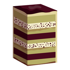 Cake pastries and cheesecakes. Vector illustrations of sweets isolated on white background.