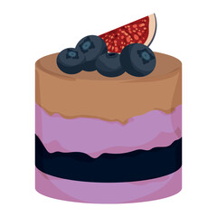 Cake pastries and cheesecakes. Vector illustrations of sweets isolated on white background.