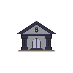 bank icon vector
