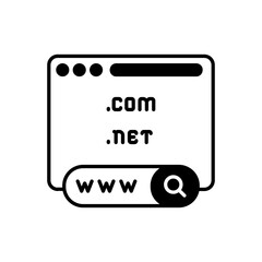 Search Domain icon in vector. Logotype