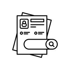 Search Document icon in vector. Logotype