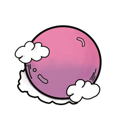 The planet with cloud