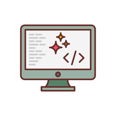 Clean Coding icon in vector. Logotype