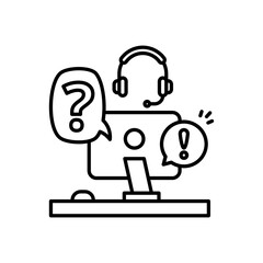 Customer Support icon in vector. Logotype