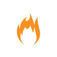 Fire logo vector icon illustration