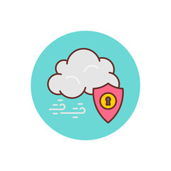 Cloud Protection icon in vector. Logotype