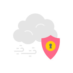 Cloud Protection icon in vector. Logotype