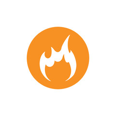Fire logo vector icon illustration