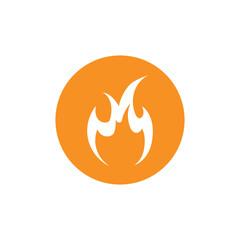 Fire logo vector icon illustration