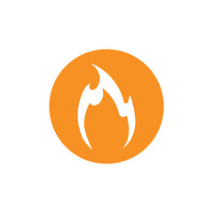 Fire logo vector icon illustration
