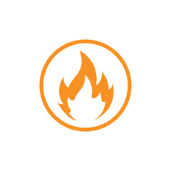 Fire logo vector icon illustration