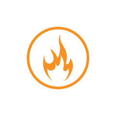 Fire logo vector icon illustration