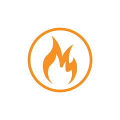 Fire logo vector icon illustration
