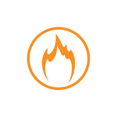 Fire logo vector icon illustration