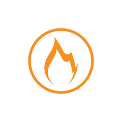 Fire logo vector icon illustration