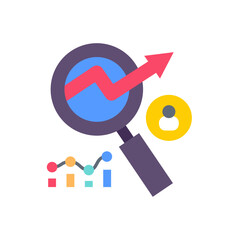 Analysis icon in vector. Logotype