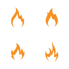 Fire logo vector icon illustration