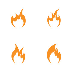 Fire logo vector icon illustration