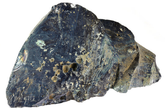 copper slag from Mansfeld, Germany isolated on white background