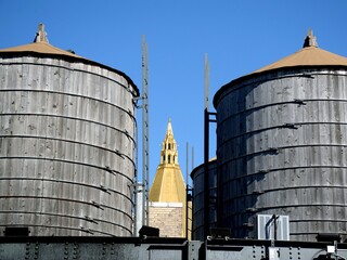 Tanques de almacenamiento de agua en  Nueva York