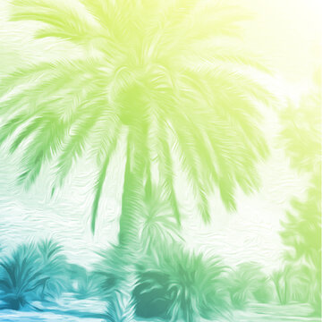 Backround with palm. Cover tamplate. Vector illustration
