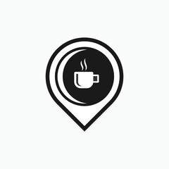 Coffee Shop Icon. Hang Out Place Symbol - Vector.