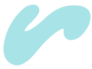 Pastel red green blob organic doodle hand drawing shape and form illustration background element