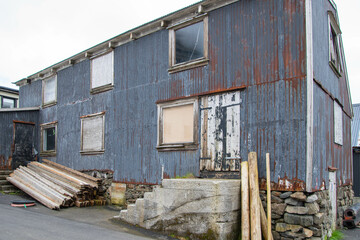 Alte Lagerhalle in Hvannasund, Insel Viðoy, Färöer Inseln
