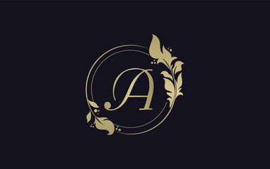 Laurel wreath leaf logo design vector  for professional brand and business