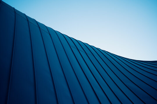 Abstract architecture curve detail. Modern facade. Geometry in architecture. Minimal aesthetics.