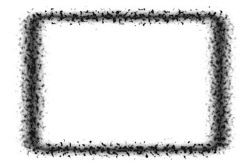 Frame from ink stains. Black blots framework Isolated on white background.